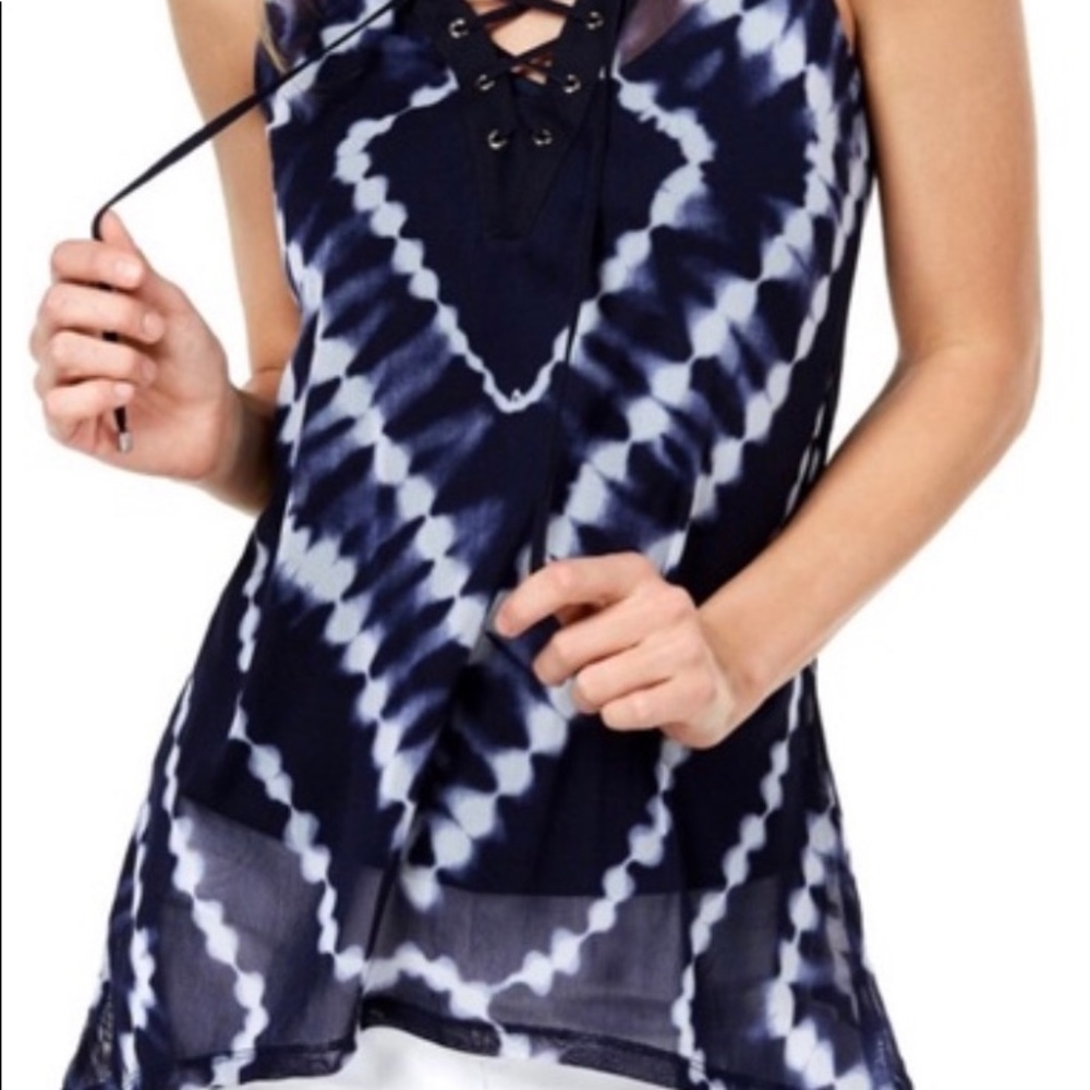 INC tie dye sleeveless top